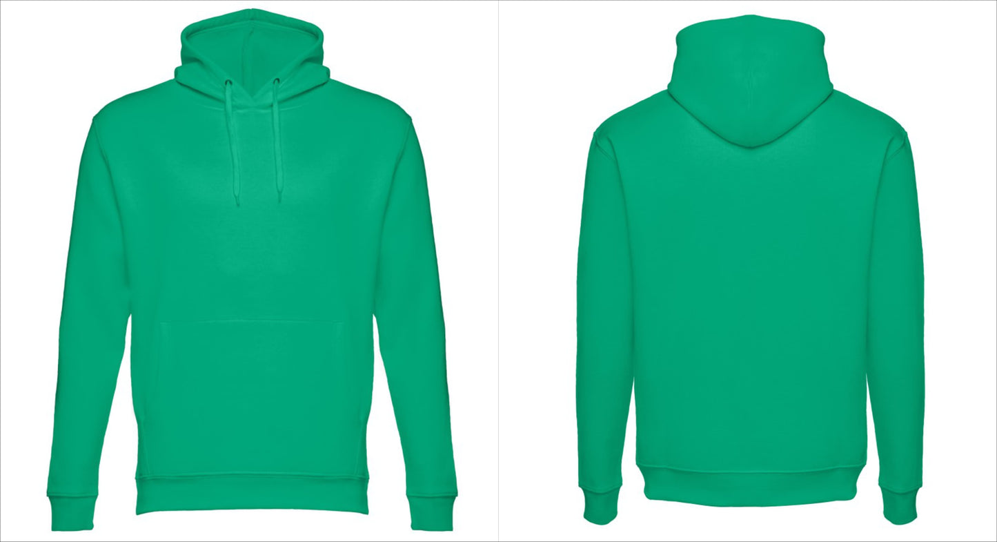 Hoodie verde para colocar imagem ou texto personalizado.