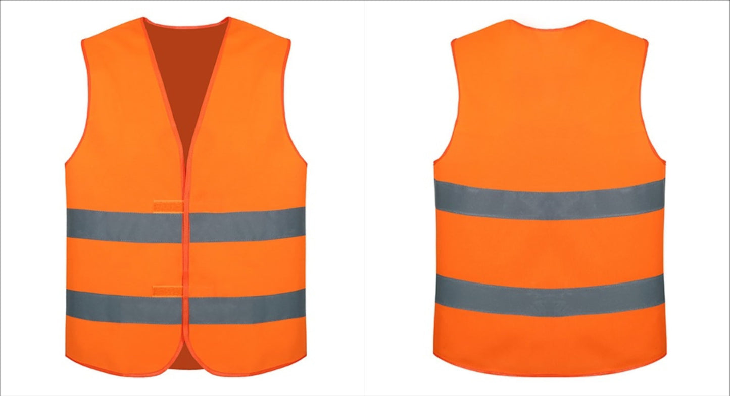 colete refletor laranja para personalizar com logo frente e costas