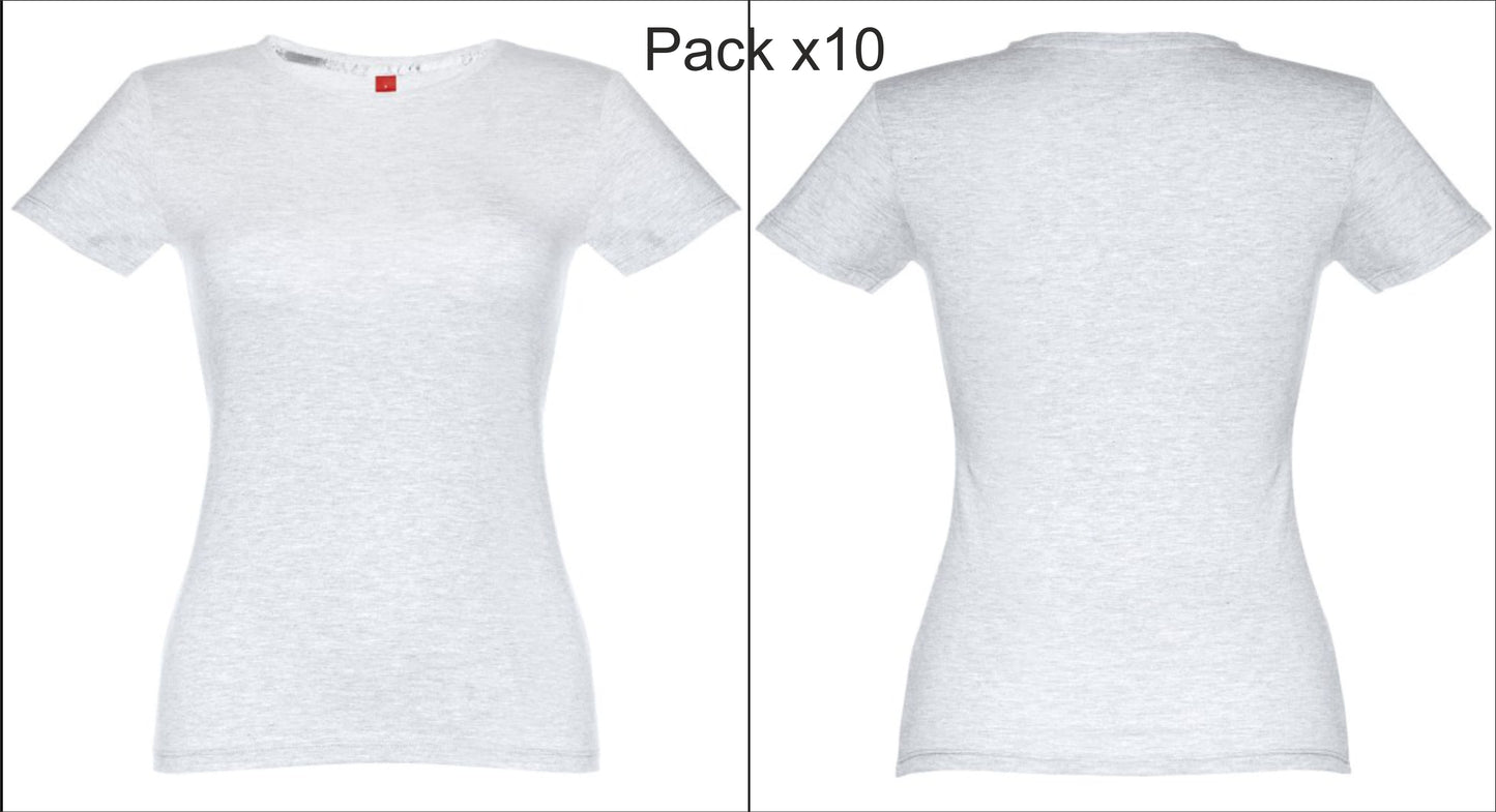 Pack de 10 t-shirts cinza matizado para identificação de equipas