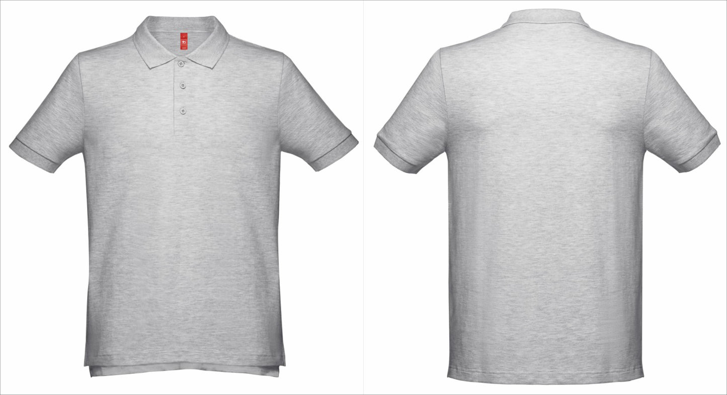 Polo cinza matizado masculino personaliza com alta qualidade de impressão