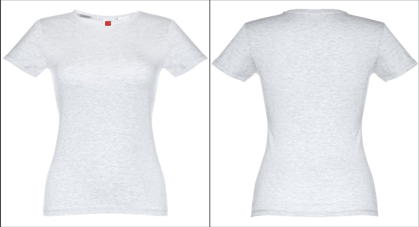 t-shirt Branca matizada feminina para personalizar online em Portugal.